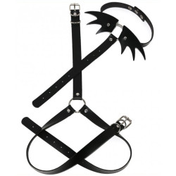 Kinky Party Collier Sm + ceinture Belt Wing Noir